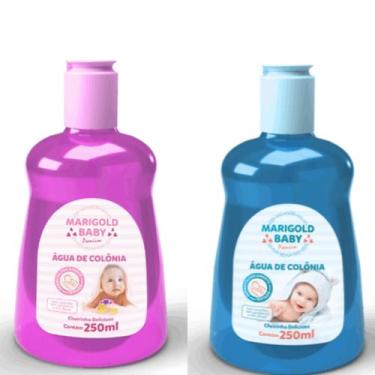 Imagem de Kit 2 Água de Colônia Infantil Marigold Baby Premium 250ml, 1 azul 1 r