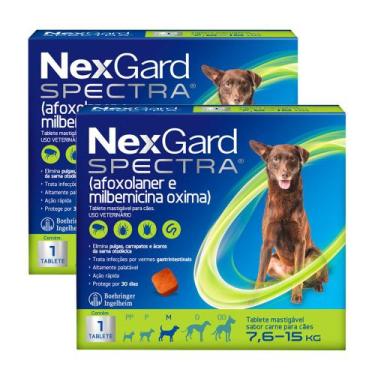 Imagem de Kit 2 NexGard Spectra Anti Pulgas e Carrapatos para Cães de 7,5 a 15kg