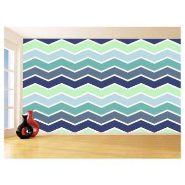 Imagem de Papel De Parede 3D Sala Chevron Zig Zag Listras 3,5M Zig80 - Você Deco