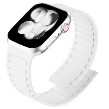 Imagem de Arctime Pulseira magnética de silicone compatível com Apple Watch de 38 mm, 40 mm, 41 mm, 42 mm, 44 mm, 45 mm, 46 mm e 49 mm, pulseira esportiva para iWatch Ultra 3, 2, 1, séries 11, 10, 9, SE, 8, 7