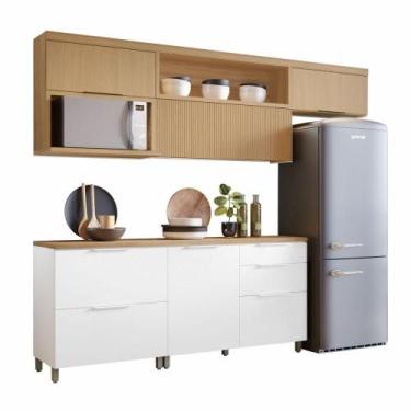 Imagem de Armário De Cozinha Completa 100% Mdf 5 Portas 4 Gavetas Mariah Nesher 