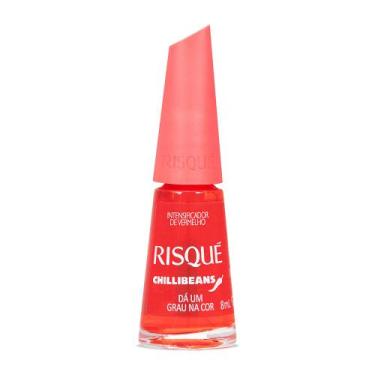 Imagem de Esmalte Intensificador de Vermelho Risqué & Chilli Beans 8ml, 8ML, Ver