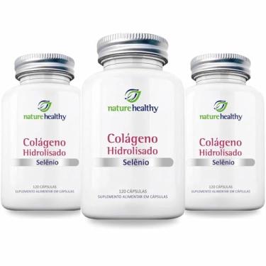 Imagem de COMBO c/ 3 - COLÁGENO HIDROLISADO 400MG + SELÊNIO 60MCG c/ 120 NATURE HEALTHY