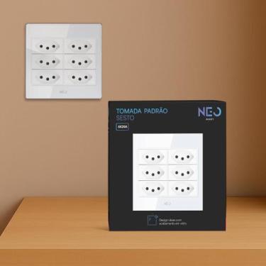 Imagem de Interruptor de Tomada Sesto com 6 Saidas 4x4 20A 110v/220v Bivolt Bran