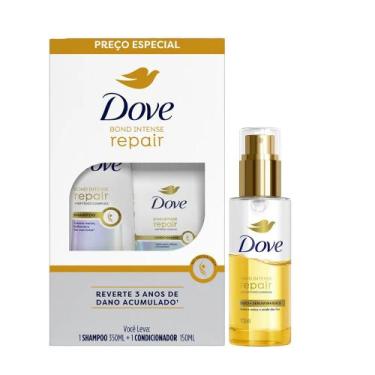 Imagem de Kit Dove Bond Intense Repair Shampoo 350ml + Condicionador 150ml + Óle