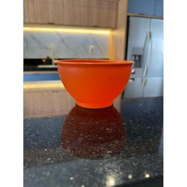 Imagem de Kit Potes 800ml + Tigelas Cumbucas Bowls Plástico - Ideal para Açaí, Sorvete, Doce e Salgado, Prático para Casa e Eventos, Versátil e Durável (Laranja,20)