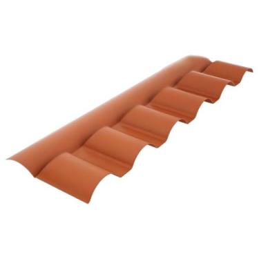Imagem de Cumeeira Central Articulada 88x37cm Plan Terracota de Pvc - P3030021 -