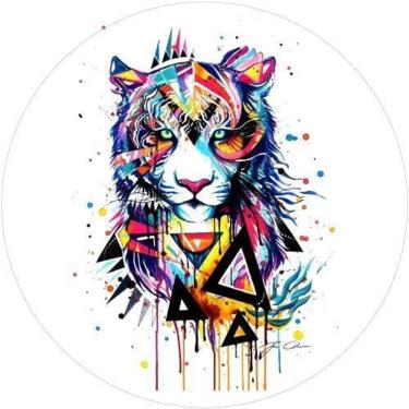 Imagem de Capa De Estepe Ecosport Aircross Pintura Abstrata Do Tigre