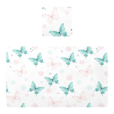 Imagem de Burbuja Jogo americano conjunto de 2, tapetes de mesa de cozinha antiderrapantes e resistentes ao calor à prova d'água para mesa de jantar, laváveis, 30,5 x 45,7 cm