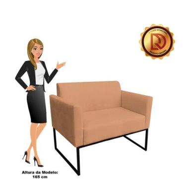 Imagem de Namoradeira Marisa Suede Caramelo Sisal Preto - D'ROSSI