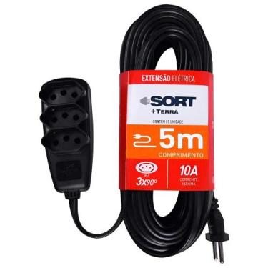 Imagem de Extensao Eletrica Cabo PP 3x0,75x 5m 2P+T 10A DN1787 3 Tomadas - Danev