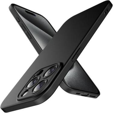 Imagem de Capa de telefone JeTech Slim para iPhone 15 Pro de 6,1 polegadas preta