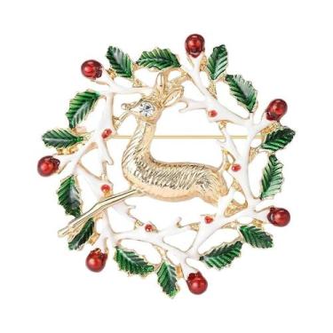 Imagem de Broches De Sino De Natal Com Strass E Esmalte Unissex Feminino Para Fe