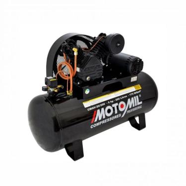 Imagem de Compressor Profissional Motomil CMav-20-200 175PSI 5HP 566L-MIN Trifásico 220-380V 61CM