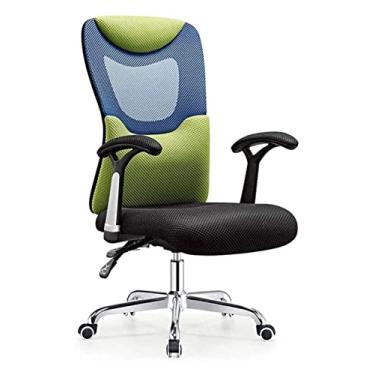 Imagem de cadeira de escritório mesa de escritório elevador de cadeira cadeira de escritório giratória cadeira de computador assento estofado malha cadeira de trabalho cadeira de jogo (cor: verde, tamanho: