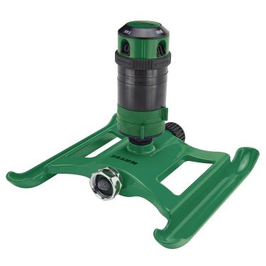 Imagem de Dramm Irrigador ColorStorm Gear Drive em base de metal resistente, durável, 4 padrões, ideal para áreas pequenas, médias e grandes com recurso de passagem, verde, 1,2 m de diâmetro