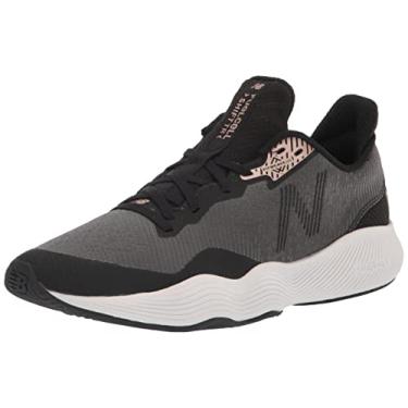 Imagem de New Balance FuelCell Rebel Tr V1 feminino, Preto/ouro rosa metálico, 12 Wide