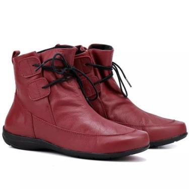 Imagem de Bota Coturno Casual Feminina Couro Conforto Moda Elegante - Mr. Gutt, 