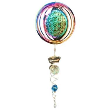 Imagem de Catalisador 14cm Mandala Furta Cor C/Espiral Bola Aqua - Trilunna