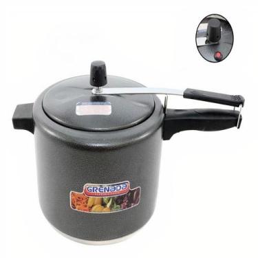 Imagem de Panela De Pressão 7 Litros Preta Craqueada Preto - Grenada
