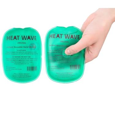 Imagem de Feito nos EUA: Pacotes de calor reutilizáveis instantâneos, aquecedores de mãos reutilizáveis instantâneos, pacote com 2, para acampamento, caminhada e alívio da dor (7,6 cm x 12,7 cm), clique em