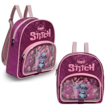 Imagem de Mochila Stitch Costas Mini Bolsa Reforçada Adulto Criança - Plike