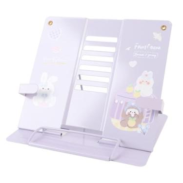 Imagem de Suporte de Livro Com Padrão Bonito Com Estrutura Triangular Estável, Placa de Aço e Pés Antiderrapantes, Adequado para Leitura, Assistir Vídeos, Digitar, Pintar No Escritório