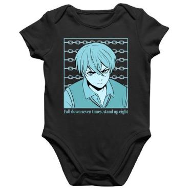 Imagem de Body Bebê Algodão Fall Down Seven Times, Stand Up Eight - Foca na Moda