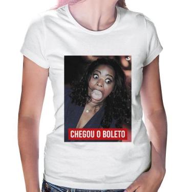 Imagem de Baby Look Chegou o boleto - Foca na Moda, Branco, G