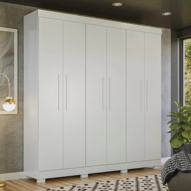 Imagem de Guarda Roupa Solteiro 6 Portas 4 Gavetas Flórida 100% mdf