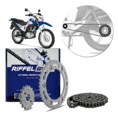 Imagem de Kit Relação Riffel Honda Nxr Bros 160 / Xre 190 Aço 1045