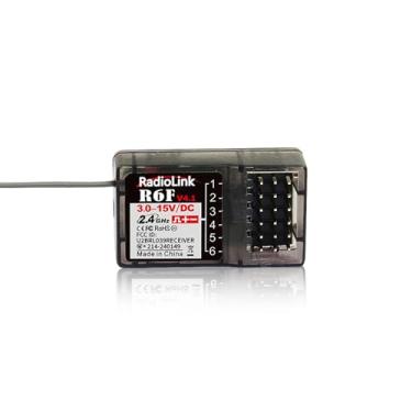 Imagem de Radiolink Receptor RC de 2,4 GHz R6F 6 canais controle de longa distância para carro/barco controle remoto RC6GS V2/RC4GS V2/RC4GS V3/RC6GS V3 (sem giro)
