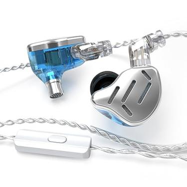 Imagem de CCA Fones de ouvido KZ Zax intra-auriculares 16 unidades 7BA 1DD drivers híbridos HiFi IEM fones de ouvido de metal de alta claridade para jogos com cabo destacável de 2 pinos