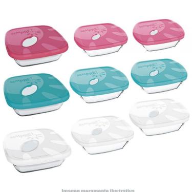 Imagem de Conjunto De Assadeiras Refratárias Quadradas Sempre 3 Peças Transparente