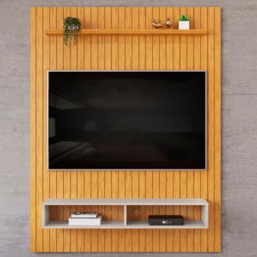Imagem de Painel Para Tv Até 55" Aston Com 2 Nichos Cedro Bali - Fabrica 1 Móveis