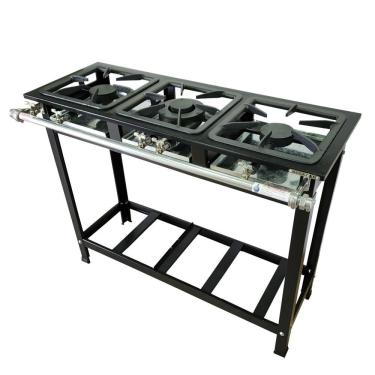 Imagem de Fogão Baixa Pressão Alcazon 3 Bocas 1 Dupla Acz-003