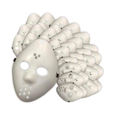 Imagem de Kit 50 Máscara Jason Branca Para Fantasias Carnaval Halloween