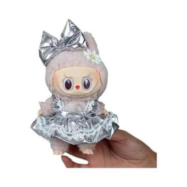 Imagem de Mini Boneca De Pelúcia De 17cm, Acessórios De Roupa, Macacão Xadrez Pa