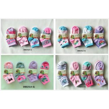 Imagem de Kit com 3 pares de meia infantil feminina - Bonito, Colorida