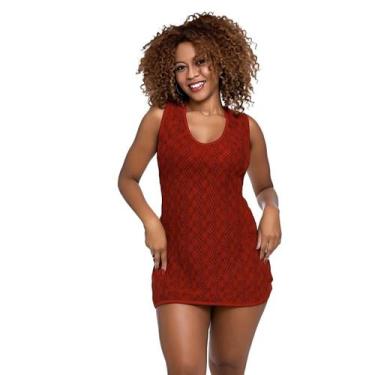 Imagem de Saída de Praia Vestido Curto Crochê Regata Com Alças Em Viés - HYPE MO