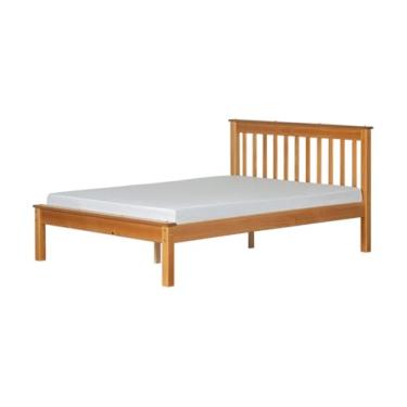 Imagem de Cama de Casal de Madeira Habitual Âmbar – Para Colchão 138x188 cm – Estrutura Resistente e Design Moderno Âmbar