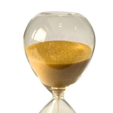 Imagem de Ampulheta de Vidro Temporizador De Areia 5 10 30 60 Minutos Conta Tempo (Dourado 30 Minutos)