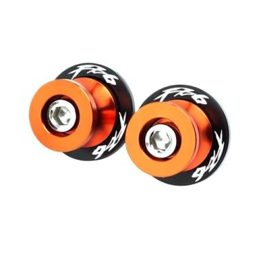 Imagem de jininshengxindianzi Compatible With FZ1 FZ-1 2006-2015 FZ6 N S 2004-2016 FZ8 FZ-8 2010-2018 Swingarm Spools Sliders Stand Screws CNC Motorcycle M6 Bolts(Orange FZ6)