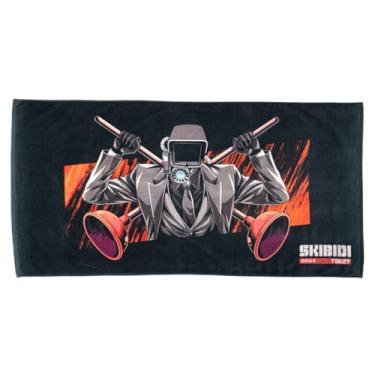 Imagem de Franco Collectibles Skibidi WC Cameraman Toalha de Banho/Piscina/Praia de Algodão Super Macio, 152 cm x 76 cm, (Produto 100% Licenciado Oficialmente)