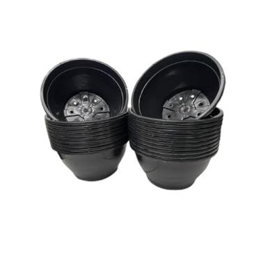 Imagem de 20 Vaso de Planta Cuia 21 Preto resistente para jardim e decoração mudas e plantadores