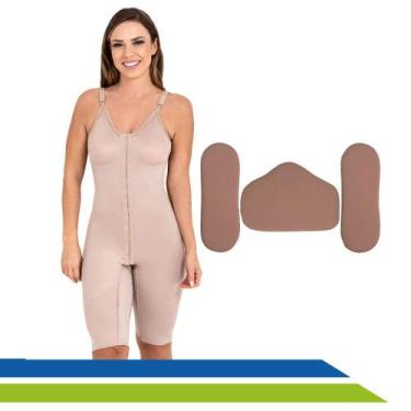Imagem de Kit Pós Cirúrgico Abdominoplastia Macaquinho Compressivo + Placas Rígi