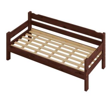 Imagem de Sofa Cama de Madeira Maciça Cor Castanho - Nemargi