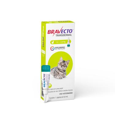 Imagem de Bravecto Transdermal Antipulgas MSD Para Gatos 1,2 A 2,8kg 112,5mg