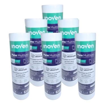 Imagem de Pano Multiuso Bobina Perfex Rolo 28cmX25m Branco 6 unidades