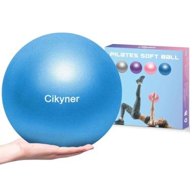 Imagem de Cikyner Bola de Pilates macia, pequena bola de exercício, mini bola de ginástica de 22 cm com canudo inflável, adequada para pilates, ioga, treinamento de corpo inteiro, fisioterapia e melhoria do